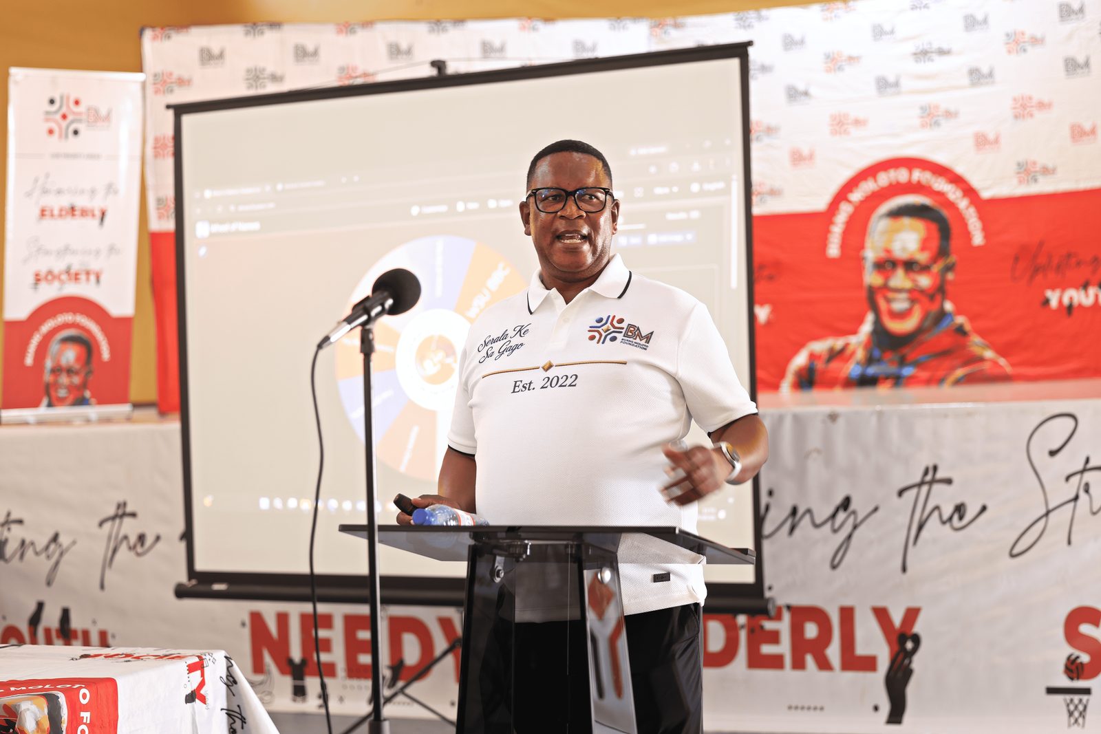 Founder and Chairperson Buang Moloto welcomes conductors and launches the countdown