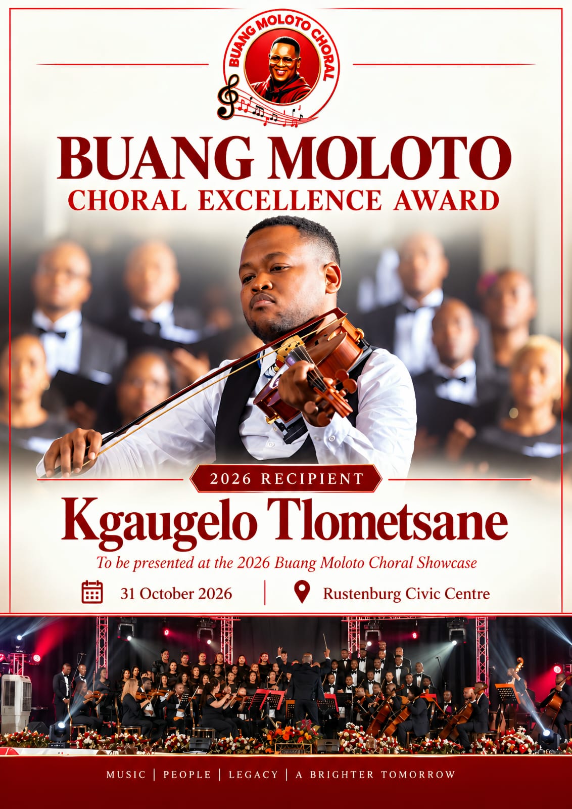 Choral Excellence Award presentation